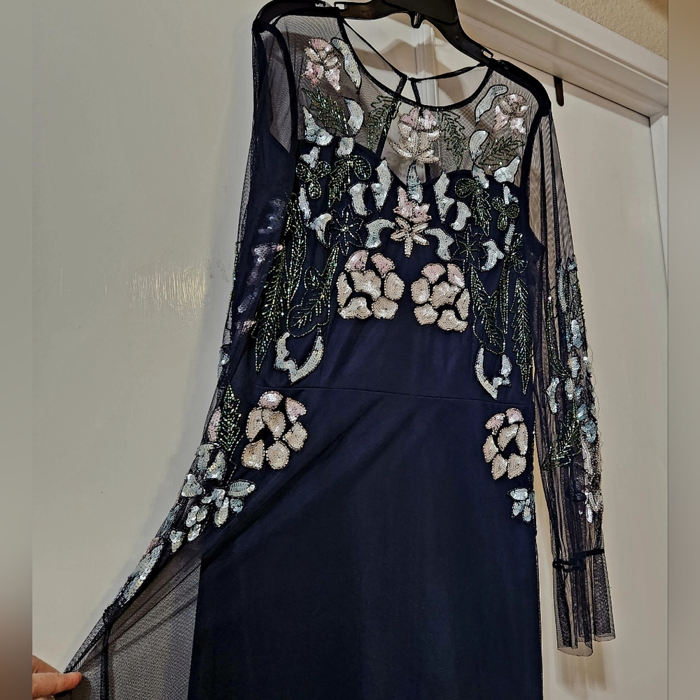 Frock and Frill Navy sequins midi dress size 12 - Picture 6 of 10